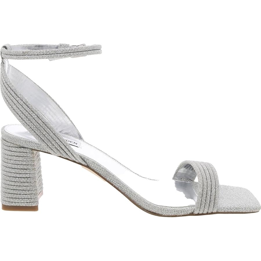 🌟 Sandalia Plateada con Tacón Texturizado - Steve Madden