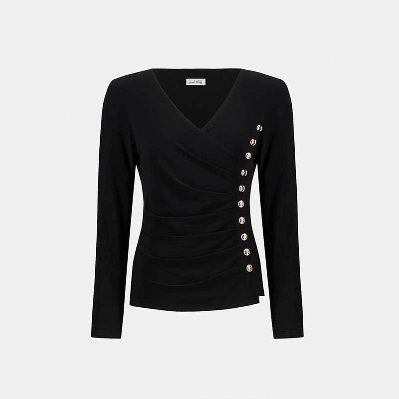 Blusa Black & Gold Elegance – Joseph Ribkoff 241102
