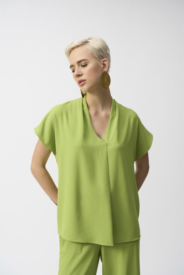 Blusa V-Neck Fresh Green - Joseph Ribkoff 251087