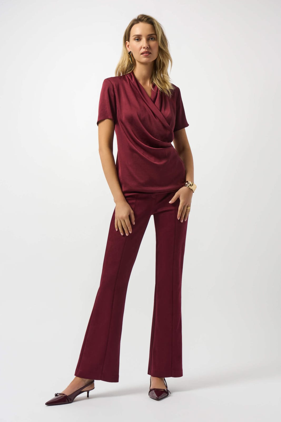 Blusa Burgundy Wrap – Joseph Ribkoff 253237