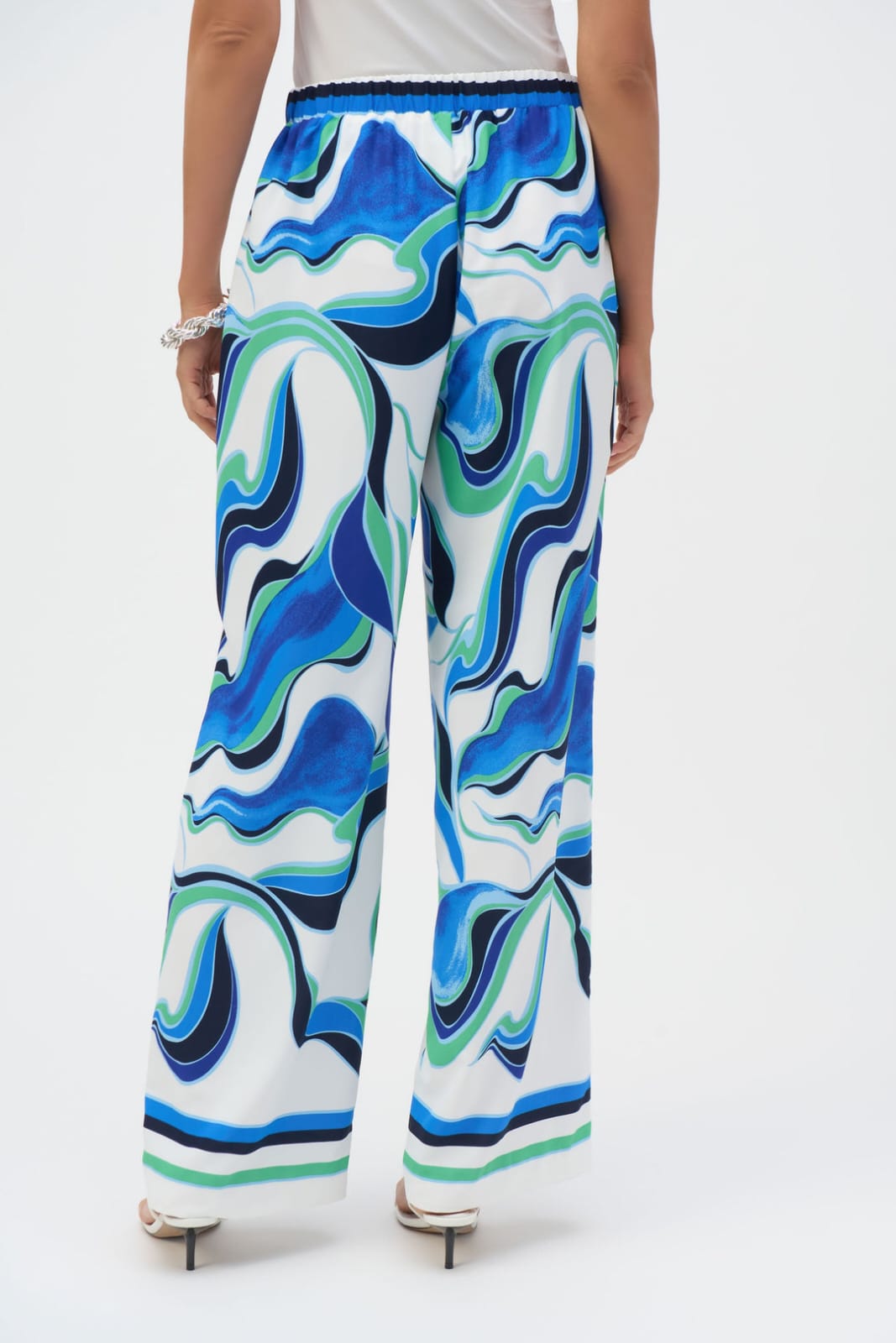 Pantalón Palazzo Estampado Abstracto- Joseph Ribkoff-252084