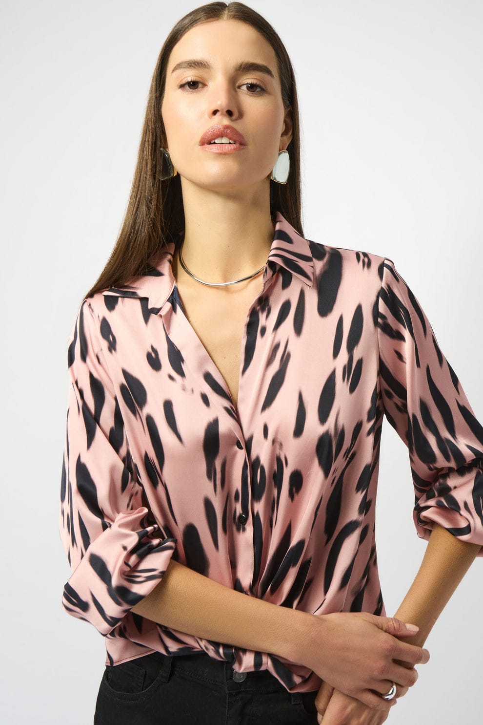 Blusa Rose Animal Print – Joseph Ribkoff 253059