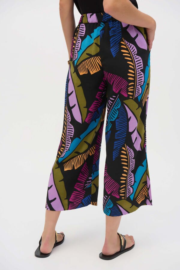 Pantalón Culotte Estampado Tropical –Joseph Ribkoff 252154