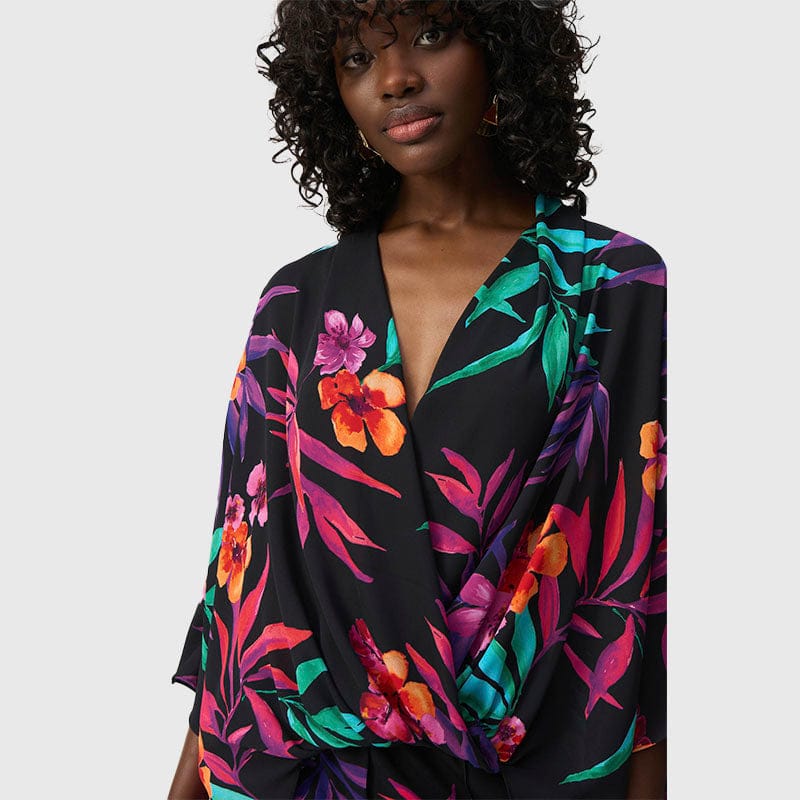 Blusa Cruzada Floral de Gasa – Joseph Ribkoff 251127