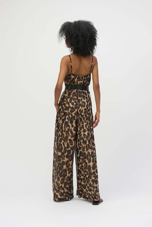 Mono de Animal Print con Pierna Ancha Joseph Ribkoff - 252936