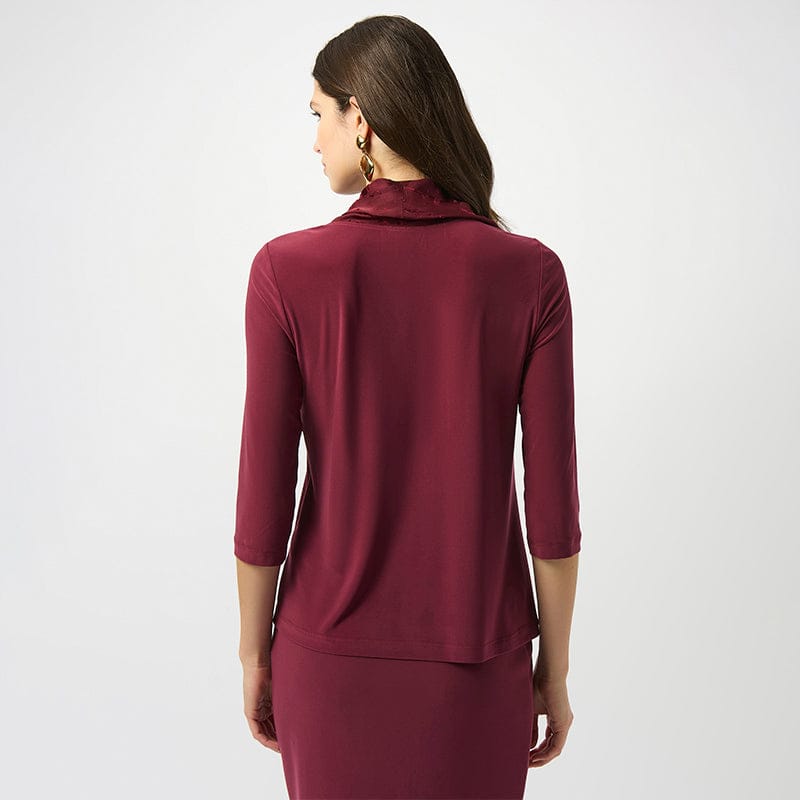 Blusa Burgundy Cowl Neck – Joseph Ribkoff 253211