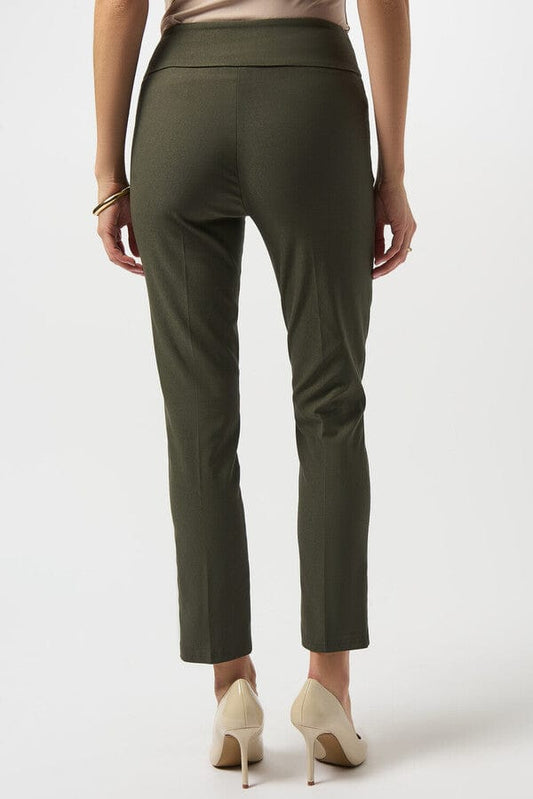 Pantalón Recto Verde Olivo con Botones – Joseph Ribkoff 253161