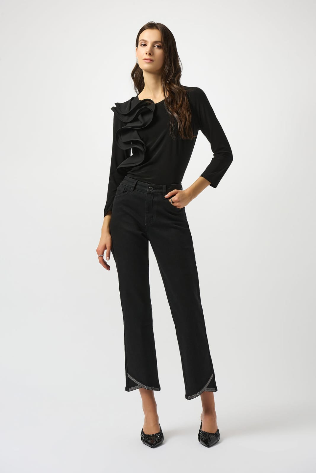 Blusa Black Ruffles – Joseph Ribkoff 253047