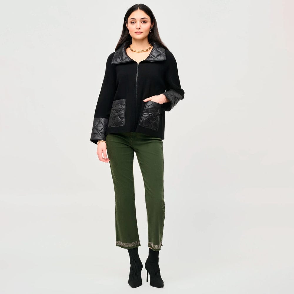 Chaqueta Negra con Detalles Acolchados – Elegancia Moderna 243933