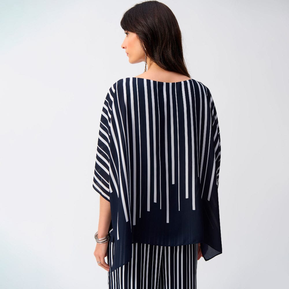 Blusa Oversize a Rayas con Estampado Geométrico- Joseph Ribkoff 251180