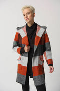 Abrigo Cuadros Terracota & Gris – Joseph Ribkoff 233950