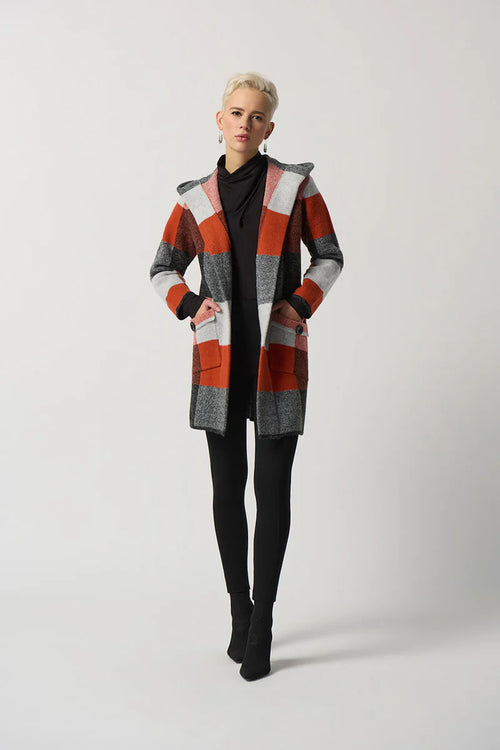 Abrigo Cuadros Terracota & Gris – Joseph Ribkoff 233950