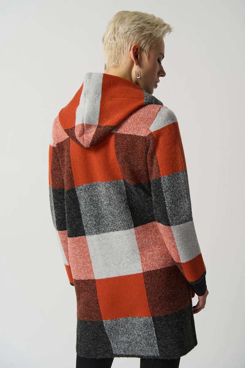Abrigo Cuadros Terracota & Gris – Joseph Ribkoff 233950