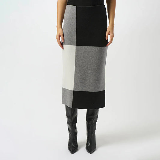 Falda Midi Color Block – Elegancia Moderna