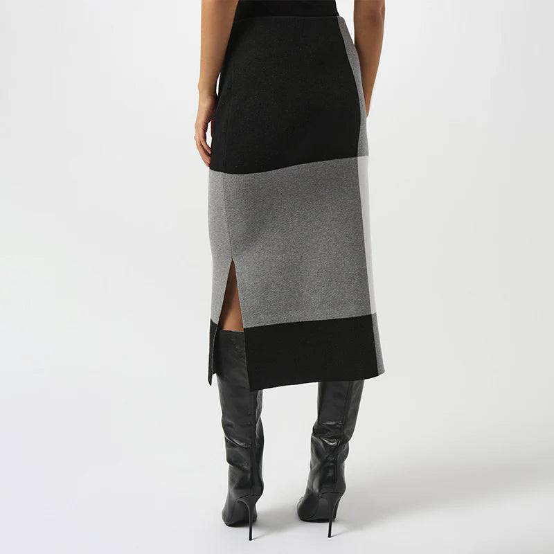 Falda Midi Color Block – Elegancia Moderna