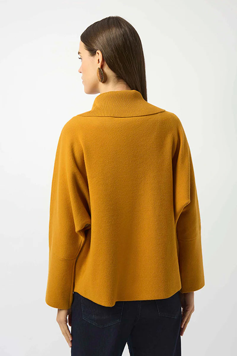 Blusa Tejida Mostaza con Cierre – Sofisticación Casual