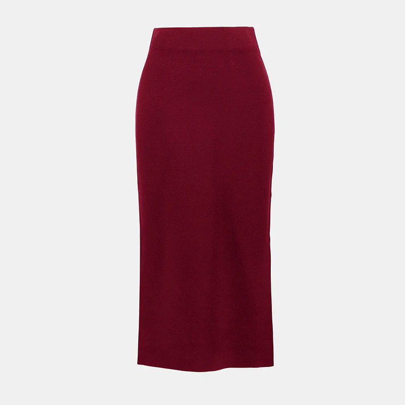 Falda Lápiz Midi Marfil – Elegancia Atemporal