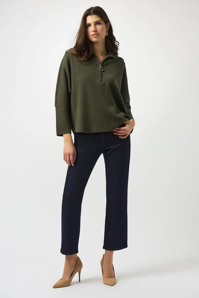 Blusa Tejida Mostaza con Cierre – Sofisticación Casual