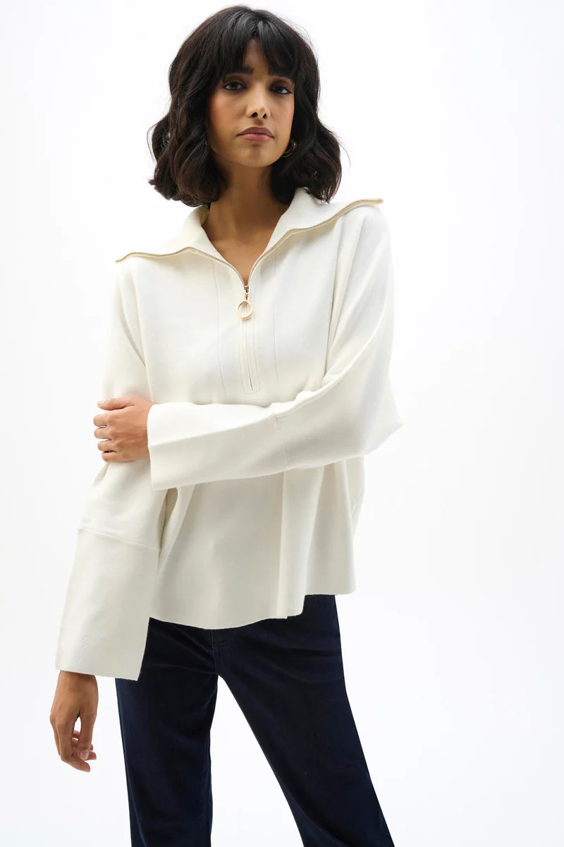 Blusa Tejida Mostaza con Cierre – Sofisticación Casual