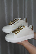 Sneakers Blancos Gold Chain – Kurt Geiger – Lujo Urbano