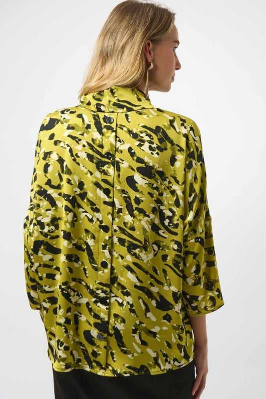 Blusa Abstract Lime & Black – Joseph Ribkoff 253092