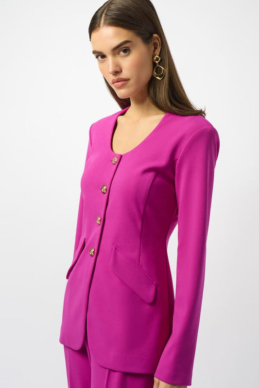 Blazer fucsia con botones dorados - Joseph Ribkoff 253208