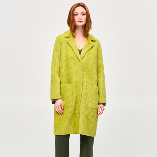 Abrigo Peluche Verde Lima – Estilo Cómodo y Moderno 233951F24