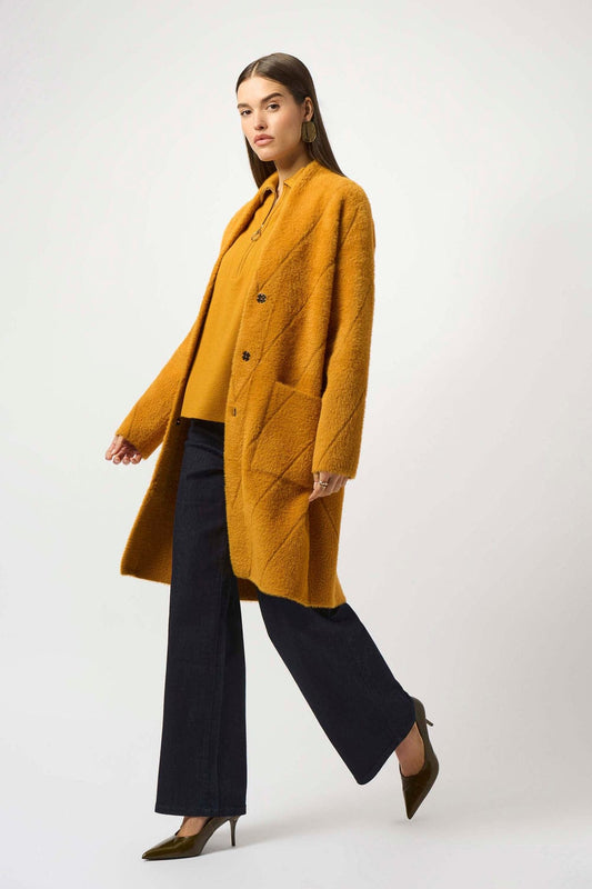 Cardigan Mostaza Texturizado – Estilo Chic &amp; Confort  253955