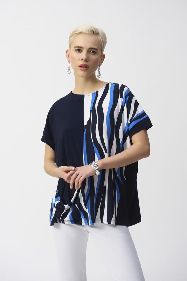 Blusa de Drapeado Asimétrico-Joseph Ribkoff 251285