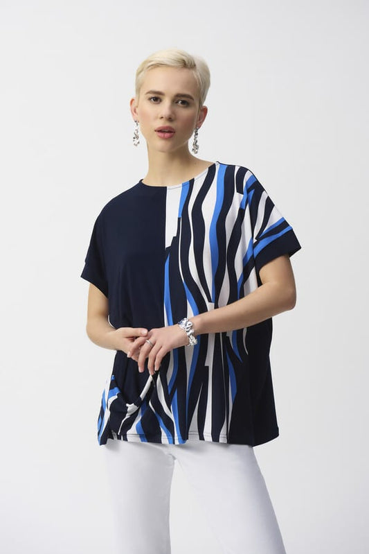 Blusa de Drapeado Asimétrico-Joseph Ribkoff 251285
