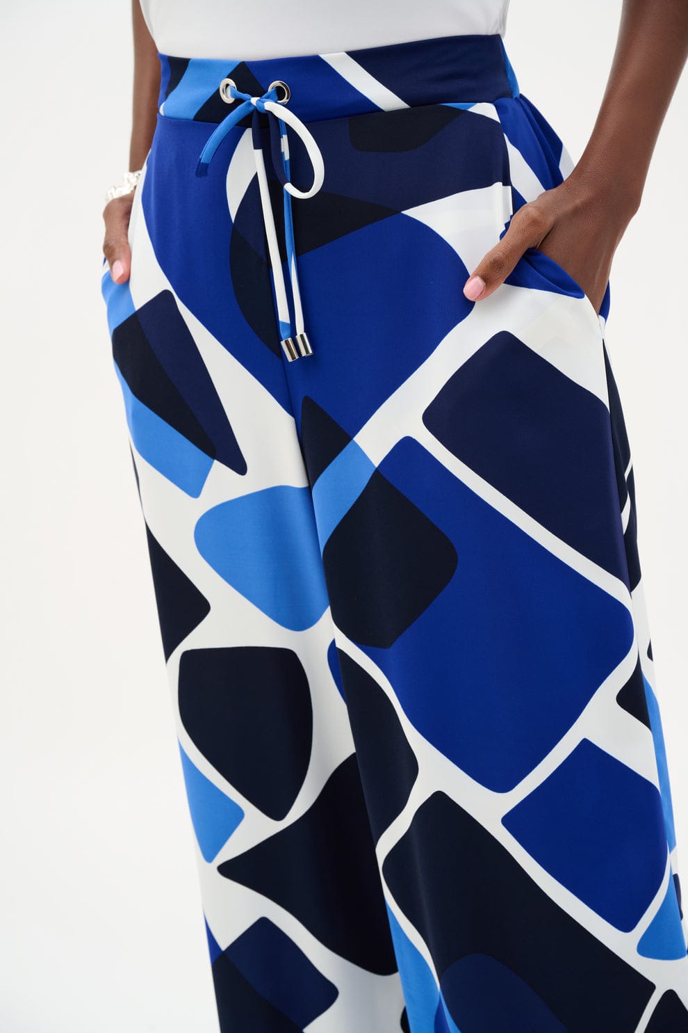Pantalón Palazzo Estampado Azul – Joseph Ribkoff 262155