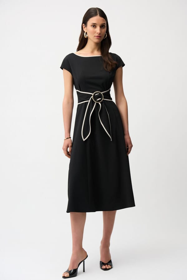 Vestido Midi Negro Éclipse - Joseph Ribkoff 261051