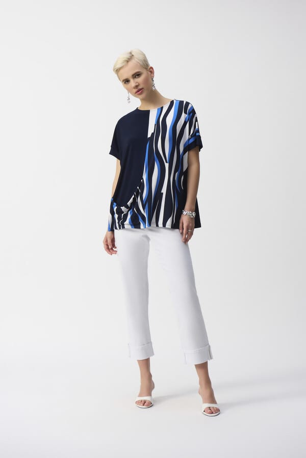 Blusa de Drapeado Asimétrico-Joseph Ribkoff 251285