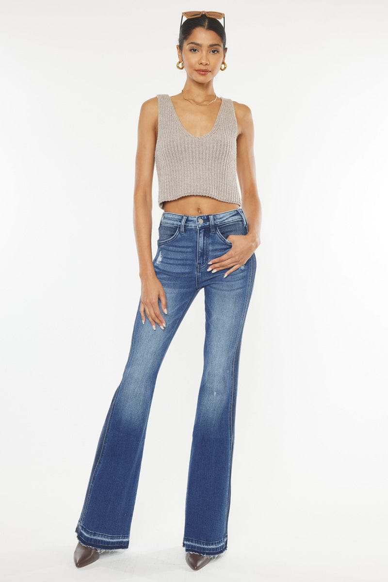 Jean Flare Azul Medio – Toque Urbano y Sofisticado