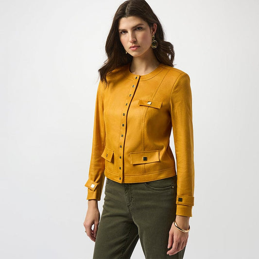 Chaqueta estilo militar en cuero vegano – Joseph Ribkoff 253935