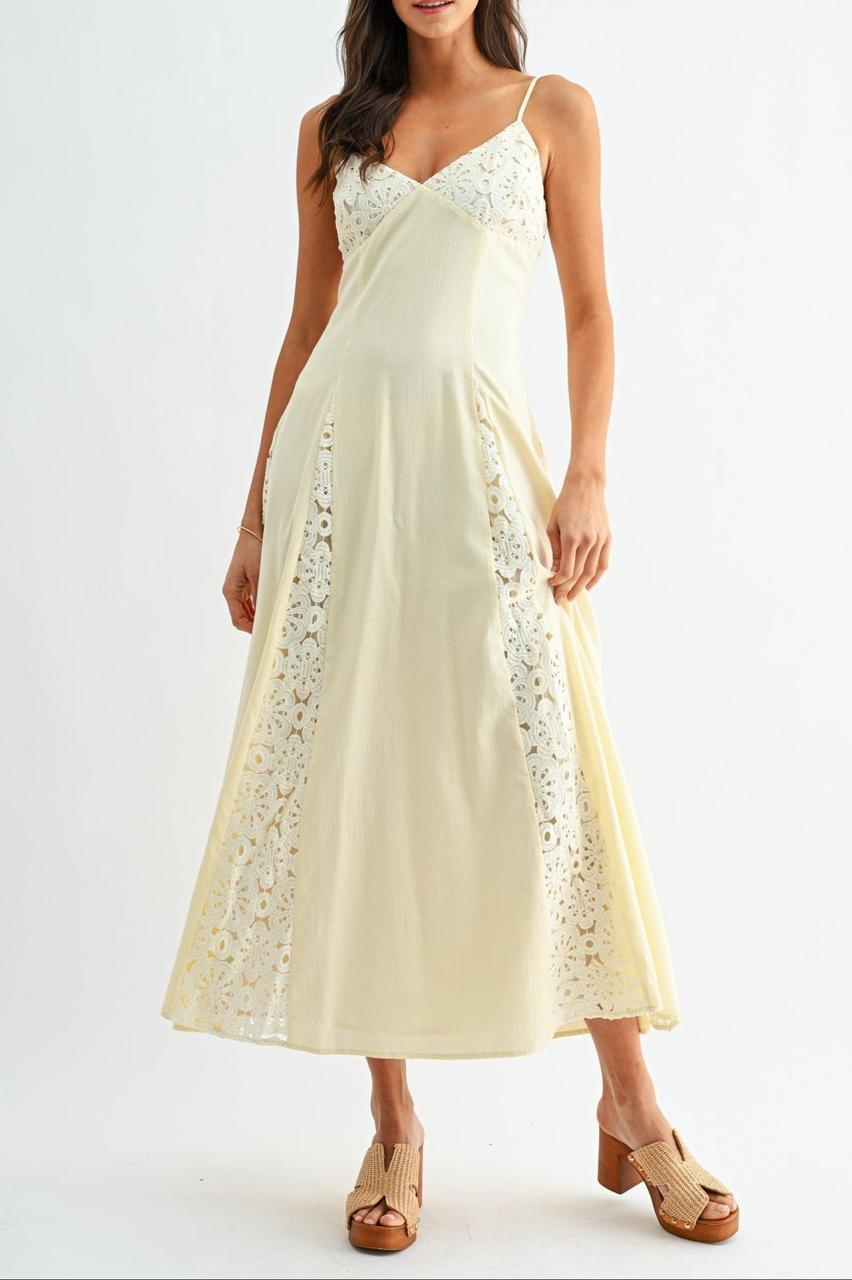 Vestido Maxi con Encaje Romántico - HD0314