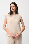 Blusa Minimalista Beige – Joseph Ribkoff 261122