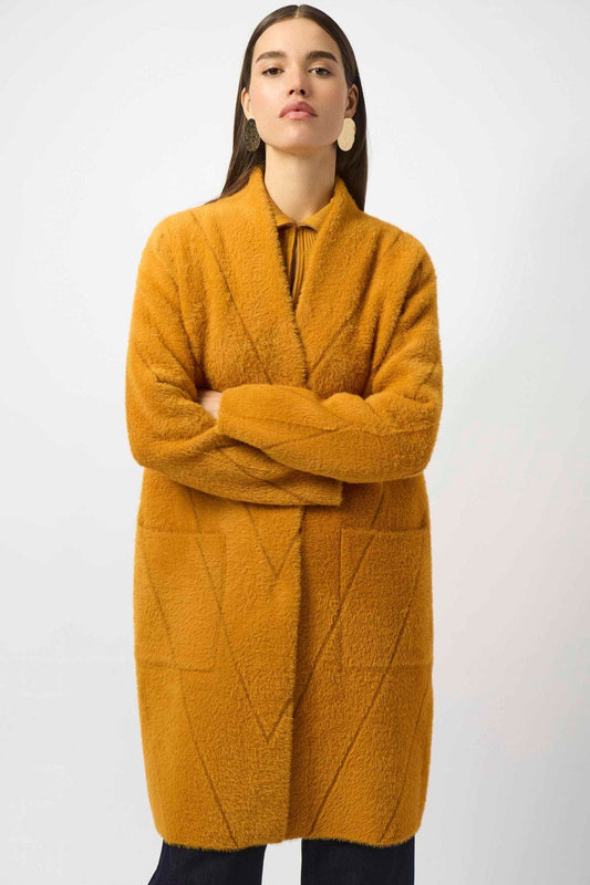 Cardigan Mostaza Texturizado – Estilo Chic &amp; Confort  253955