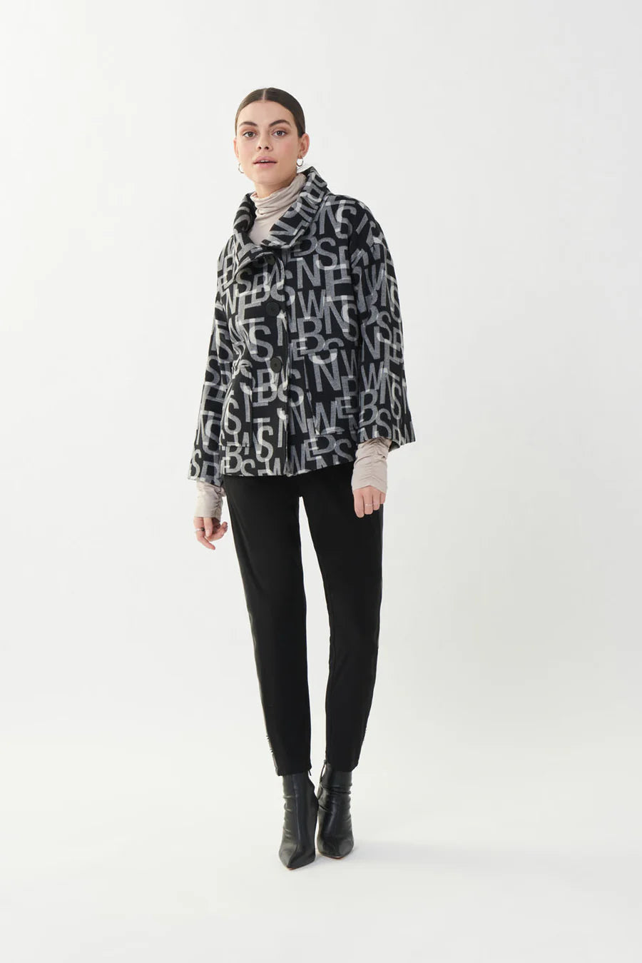 Chaqueta Typo Black & Grey – Joseph Ribkoff 223970