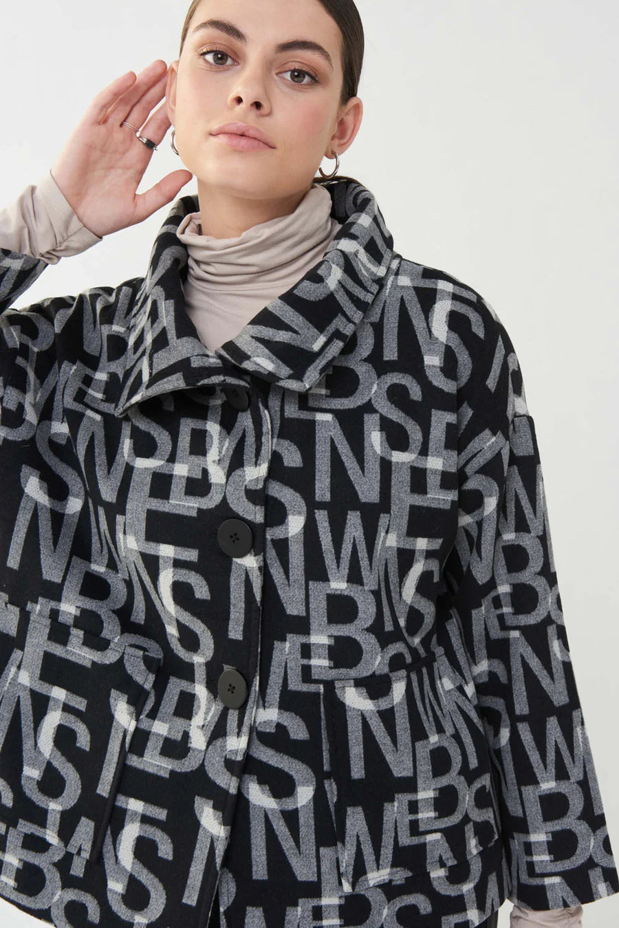 Chaqueta Typo Black & Grey – Joseph Ribkoff 223970