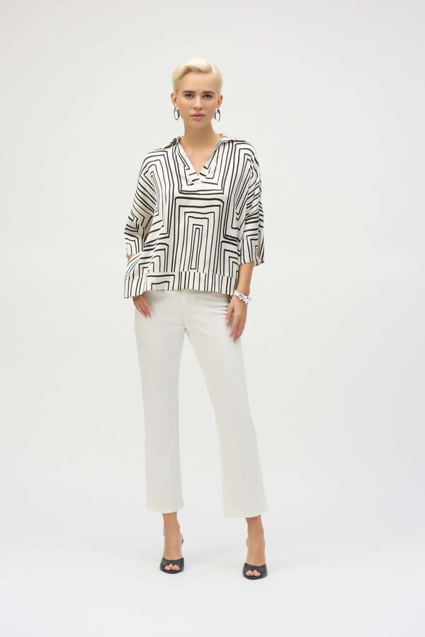 Blusa Oversize con Estampado Geométrico - Joseph Ribkoff 252060