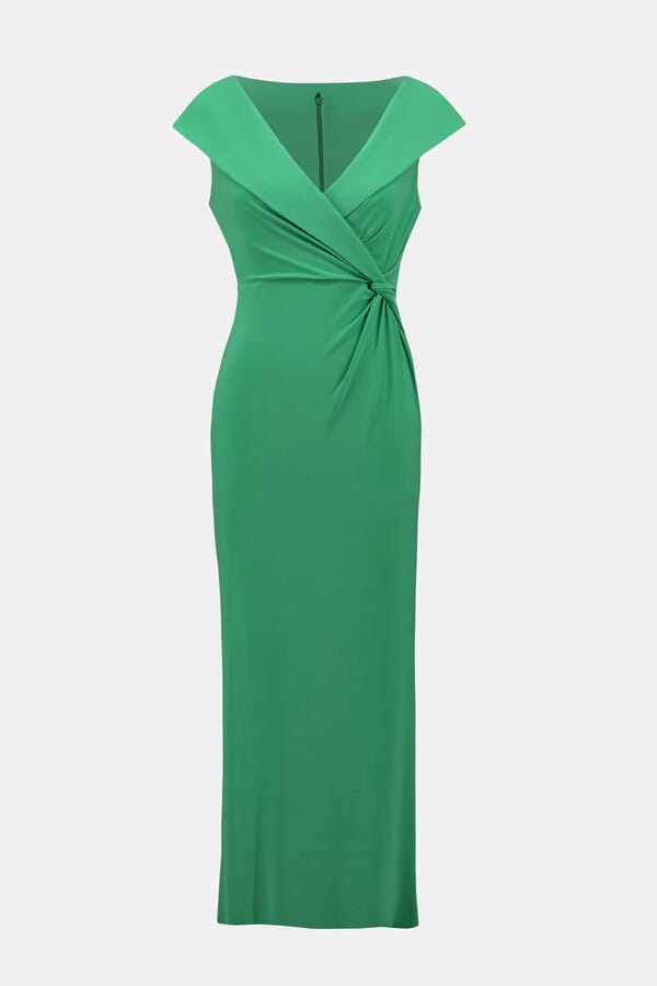 Vestido Largo Cruzado Verde Esmeralda - 241711