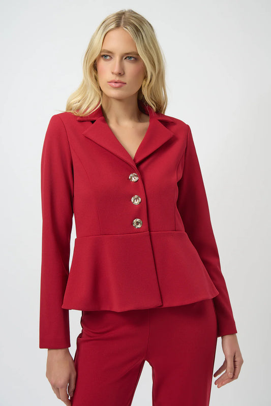 Blazer Vino con Botones Dorados – Poder y Elegancia Atemporal 254121