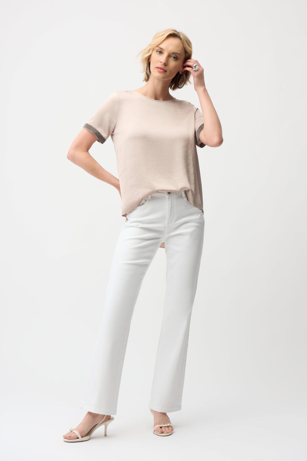 Blusa Satinada Beige  Joseph Ribkoff - 261116