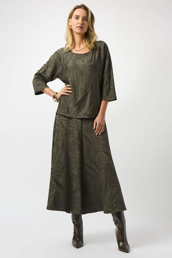 Falda midi con textura en relieve – Joseph Ribkoff 253248