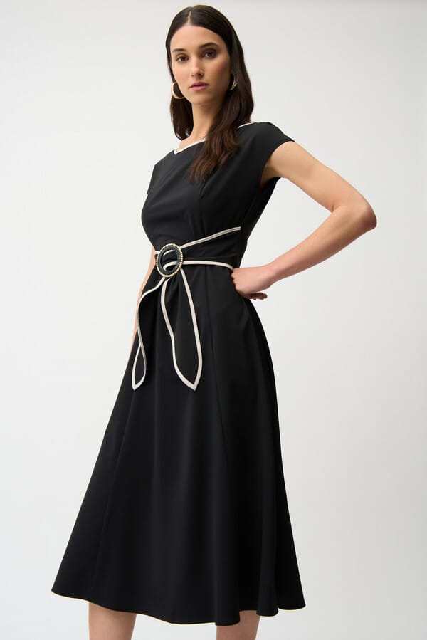 Vestido Midi Negro Éclipse - Joseph Ribkoff 261051