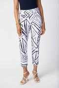 Pantalón Abstract White &amp; Navy – Joseph Ribkoff 241271