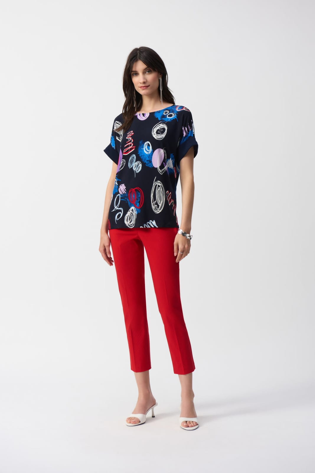 Blusa Abstract Prints - Joseph Ribkoff 251132