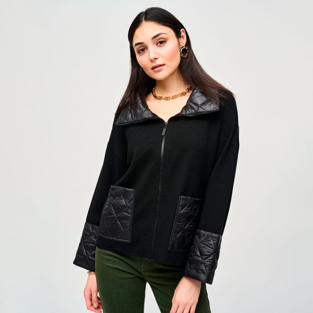Chaqueta Negra con Detalles Acolchados – Elegancia Moderna 243933