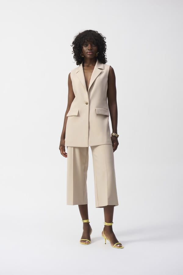 Blazer Largo sin Mangas en Beige - Joseph Ribkoff 251264